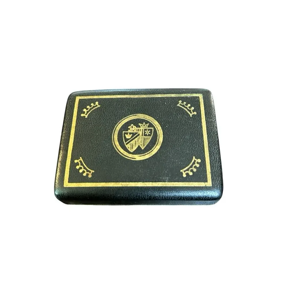 Vintage Shields Fifth Avenue Cuff-Links & Tie Bar Clip Set Gold Tone In Box